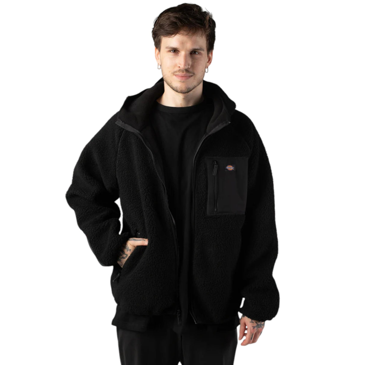 Dickies Men's Central High Pile Hooded Jacket Black / Small-Black / Medium-Black / Large-Black / X-Large #- 53 Degrees North 