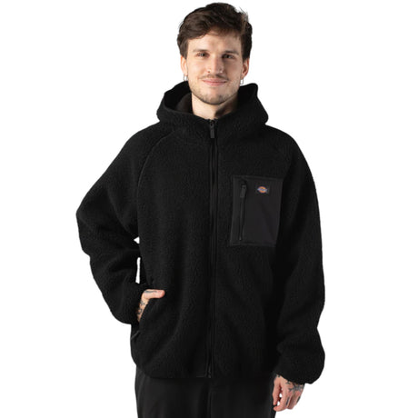 Dickies Men's Central High Pile Hooded Jacket Black / Small-Black / Medium-Black / Large-Black / X-Large #- 53 Degrees North 