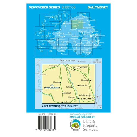 Ordnance Survey Discoverer Series 8 - Ballymoney Default Title #- 53 Degrees North 