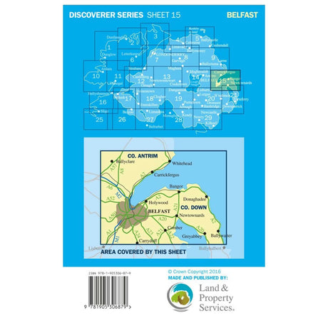 Ordnance Survey Discoverer Series 15 - Belfast Default Title #- 53 Degrees North 