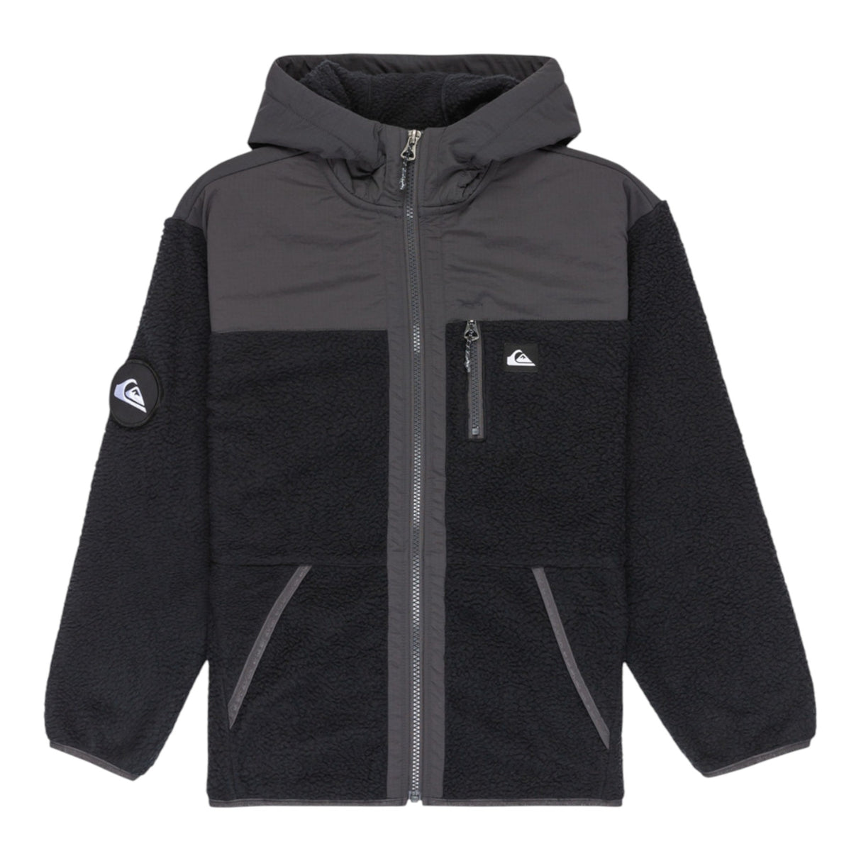Quiksilver Boys' Back To S School Hood True Black / Age 7-8-True Black / Age 9-10-True Black / Age 11-12-True Black / Age 13-14-True Black / Age 15-16 #- 53 Degrees North 