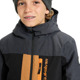 Quiksilver Boys' Dawson Ski Jacket True Black / Age 7-8-True Black / Age 9-10-True Black / Age 11-12-True Black / Age 13-14-True Black / Age 15-16 #- 53 Degrees North 