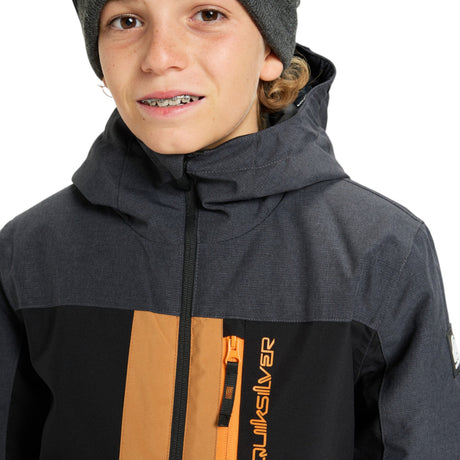 Quiksilver Boys' Dawson Ski Jacket True Black / Age 7-8-True Black / Age 9-10-True Black / Age 11-12-True Black / Age 13-14-True Black / Age 15-16 #- 53 Degrees North 