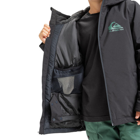 Quiksilver Boys' Mission Ski Jacket True Black / Age 7-8-True Black / Age 9-10-True Black / Age 11-12-True Black / Age 13-14-True Black / Age 15-16 #- 53 Degrees North 