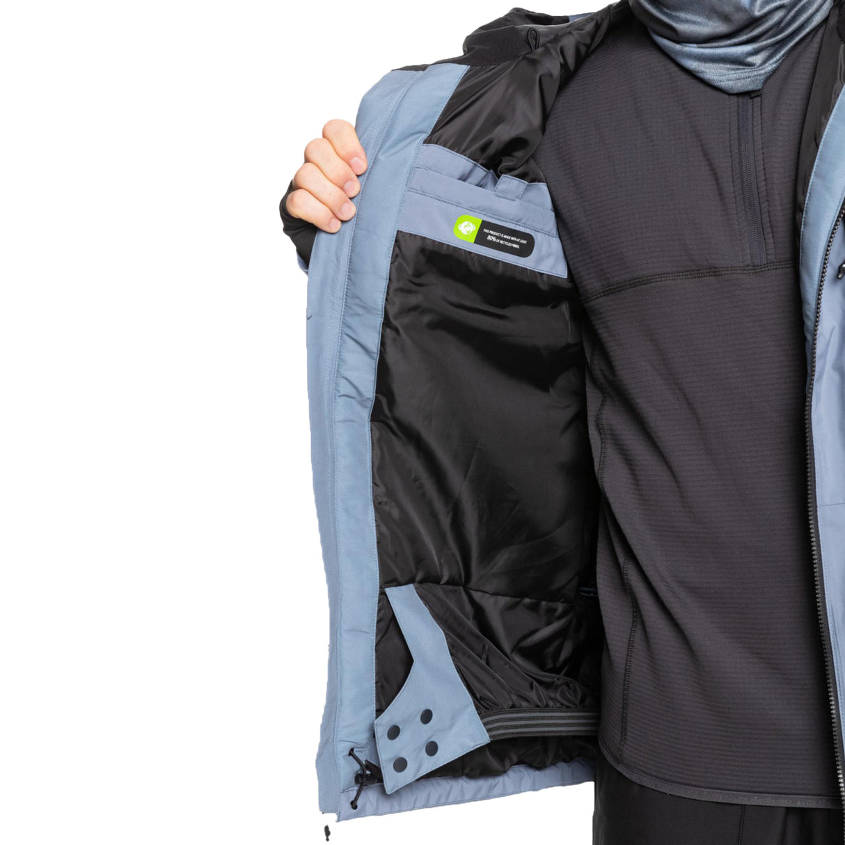 Quiksilver Men's Mission Block Ski Jacket Flint Stone / Small-Flint Stone / Medium-Flint Stone / Large-Flint Stone / X-Large #- 53 Degrees North 