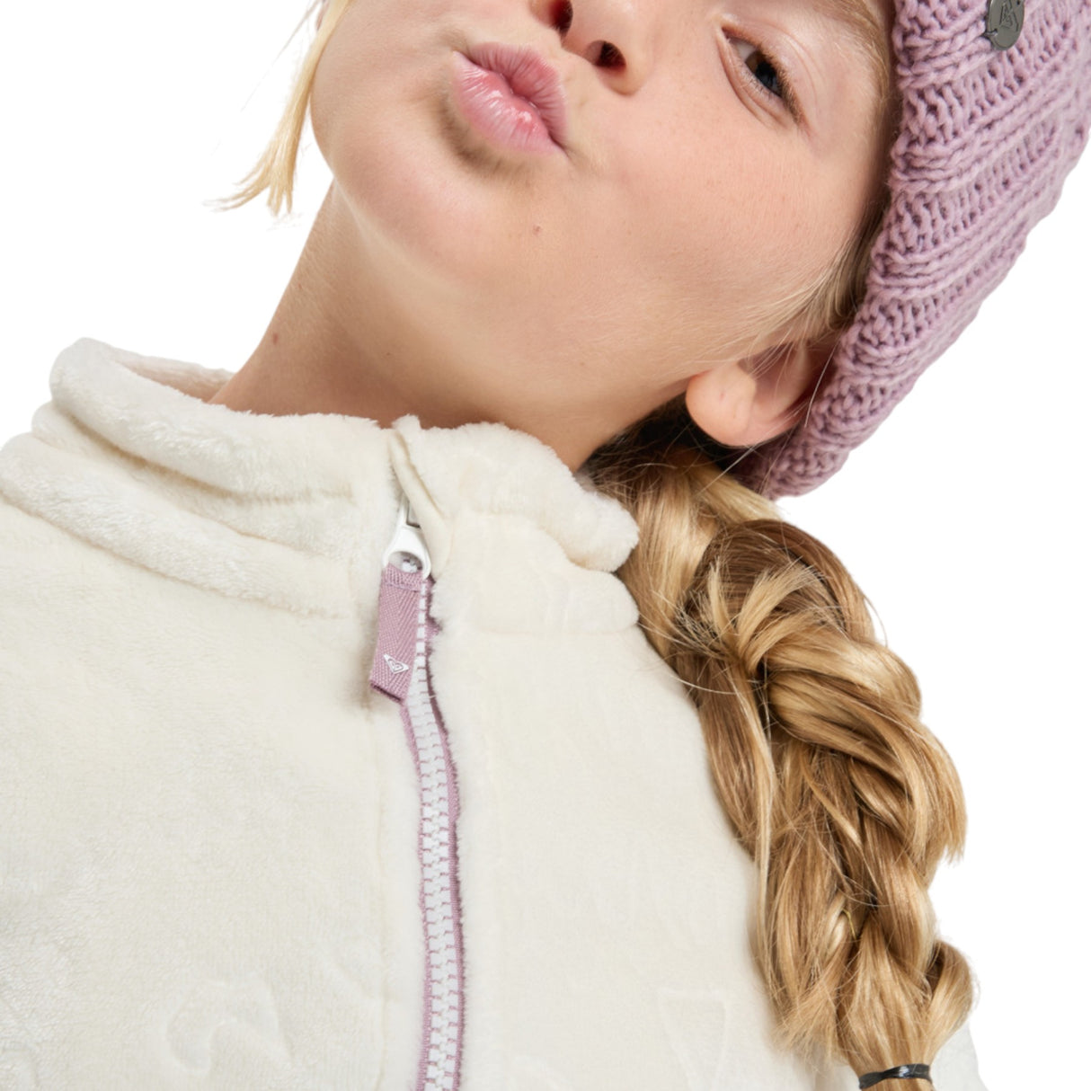 Roxy Girls' Igloo Fleece Whisper White Big Flower Emboss / Age 7-8-Whisper White Big Flower Emboss / Age 9-10-Whisper White Big Flower Emboss / Age 11-12-Whisper White Big Flower Emboss / Age 13-14-Whisper White Big Flower Emboss / Age 15-16 #- 53 Degrees North 