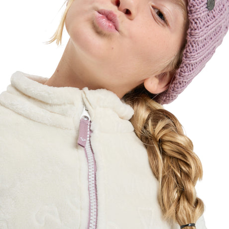 Roxy Girls' Igloo Fleece Whisper White Big Flower Emboss / Age 7-8-Whisper White Big Flower Emboss / Age 9-10-Whisper White Big Flower Emboss / Age 11-12-Whisper White Big Flower Emboss / Age 13-14-Whisper White Big Flower Emboss / Age 15-16 #- 53 Degrees North 