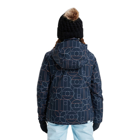 Roxy Girls' Roxy Jetty Ski Jacket True Black Bobby Line / Age 7-8-True Black Bobby Line / Age 9-10-True Black Bobby Line / Age 11-12-True Black Bobby Line / Age 13-14-True Black Bobby Line / Age 15-16 #- 53 Degrees North 