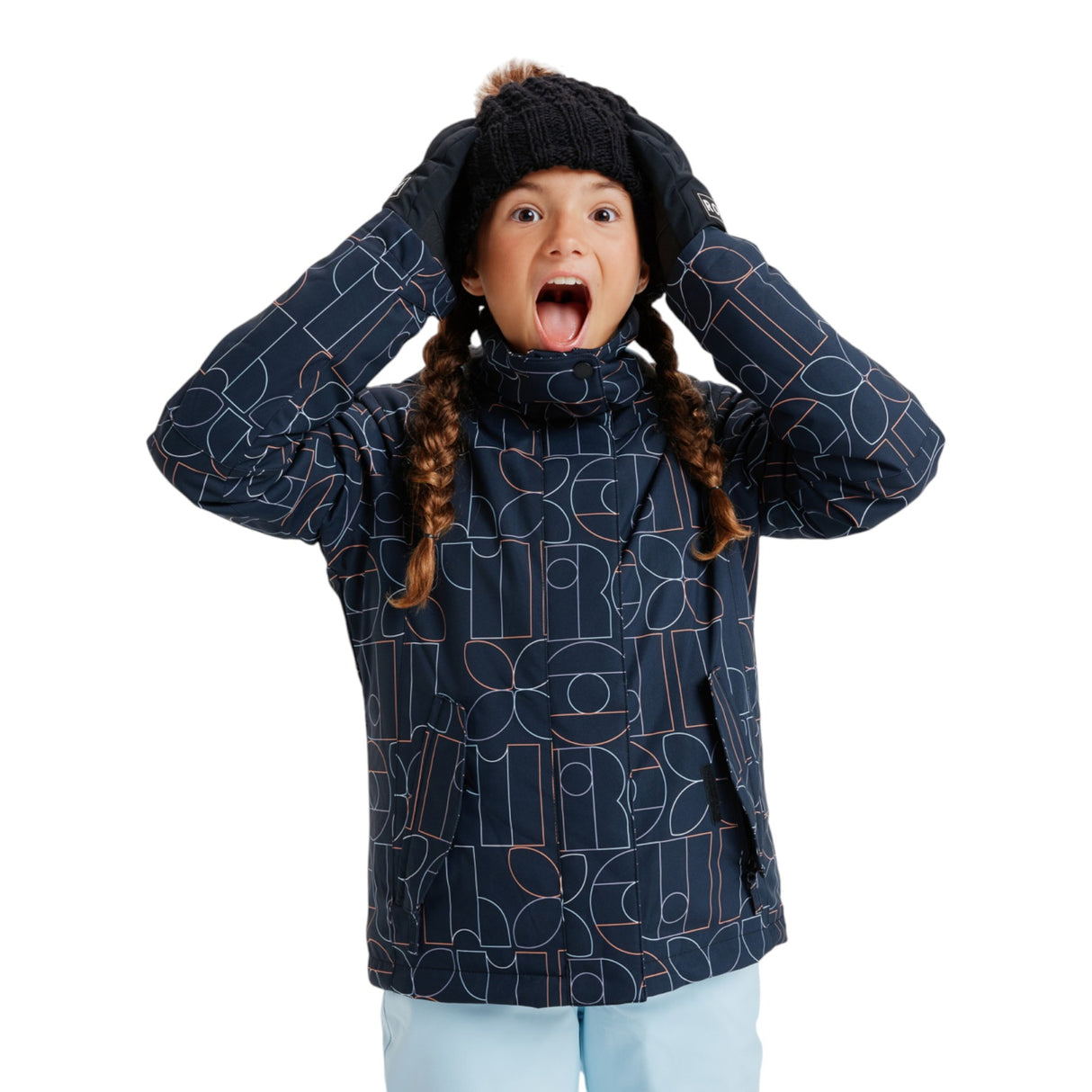 Roxy Girls' Roxy Jetty Ski Jacket True Black Bobby Line / Age 7-8-True Black Bobby Line / Age 9-10-True Black Bobby Line / Age 11-12-True Black Bobby Line / Age 13-14-True Black Bobby Line / Age 15-16 #- 53 Degrees North 