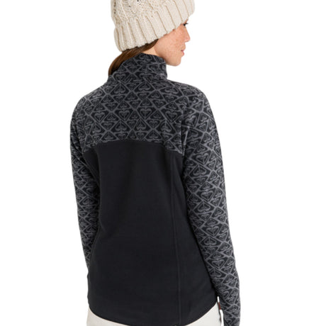 Roxy Women's Sayna Half Zip Fleece True Black Roxygram Tonal / X-Small-True Black Roxygram Tonal / Small-True Black Roxygram Tonal / Medium-True Black Roxygram Tonal / Large-True Black Roxygram Tonal / X-Large #- 53 Degrees North 