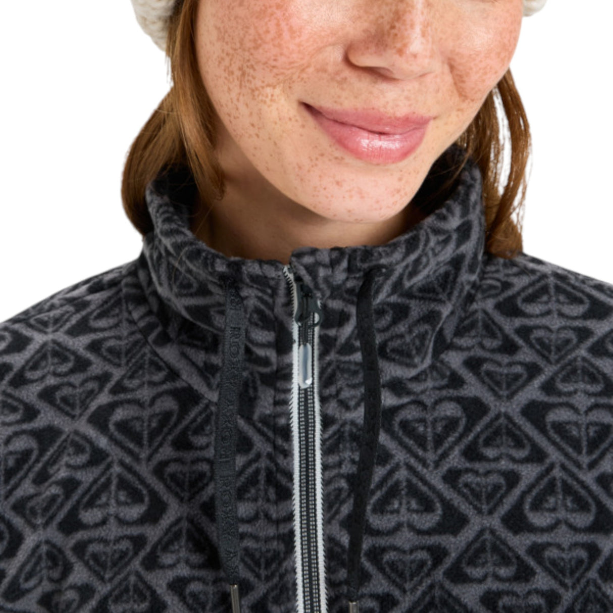 Roxy Women's Sayna Half Zip Fleece True Black Roxygram Tonal / X-Small-True Black Roxygram Tonal / Small-True Black Roxygram Tonal / Medium-True Black Roxygram Tonal / Large-True Black Roxygram Tonal / X-Large #- 53 Degrees North 