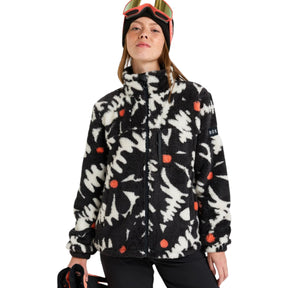 Roxy Women's Alabama Full Zip Printed Fleece True Black Big Flower / X-Small-True Black Big Flower / Small-True Black Big Flower / Medium-True Black Big Flower / Large-True Black Big Flower / X-Large #- 53 Degrees North 