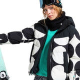 Roxy Women's Alofted Puffy Ski Jacket True Black Big Dots / X-Small-True Black Big Dots / Small-True Black Big Dots / Medium-True Black Big Dots / Large #- 53 Degrees North 