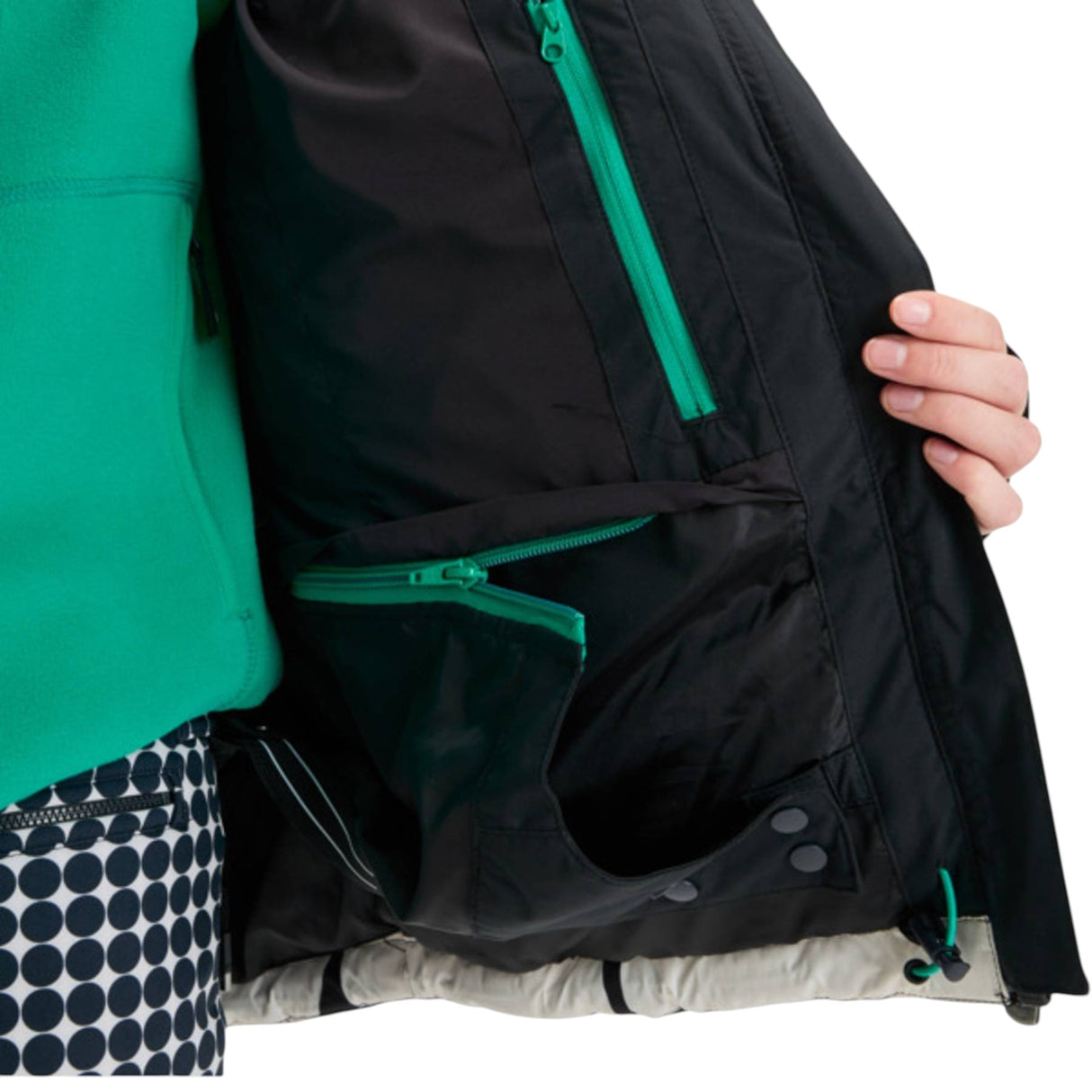 Roxy Women's Alofted Puffy Ski Jacket True Black Big Dots / X-Small-True Black Big Dots / Small-True Black Big Dots / Medium-True Black Big Dots / Large #- 53 Degrees North 