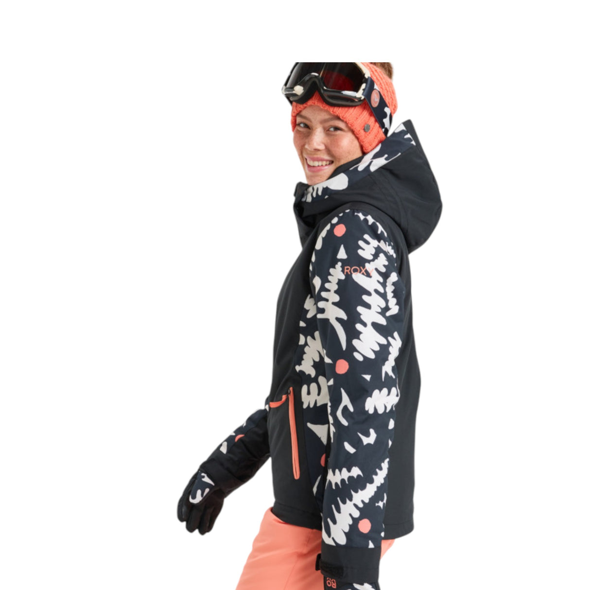 Roxy Women's Free Jet Ski Jacket True Black Big Flower / X-Small-True Black Big Flower / Small-True Black Big Flower / Medium-True Black Big Flower / Large-True Black Big Flower / X-Large #- 53 Degrees North 