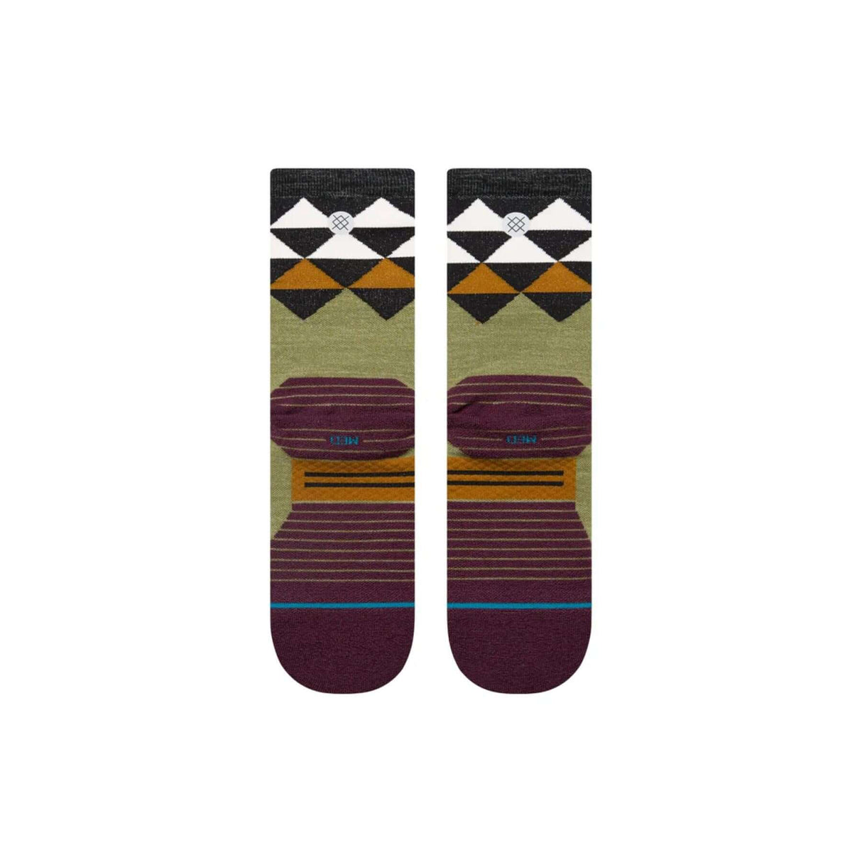 Stance Quadrilateral Light Wool Crew Socks Black / Medium (UK 5.5-8) #- 53 Degrees North 