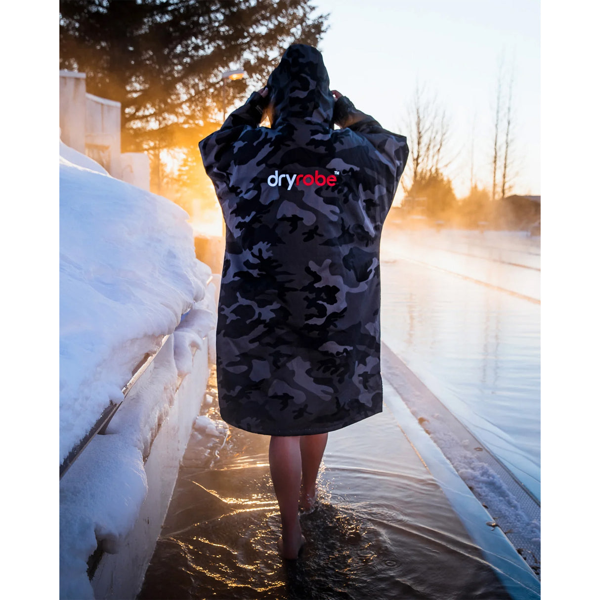 Dryrobe Advance Long Sleeve Changing Robe Black/Grey / X-Small-Black/Grey / Small-Black/Grey / Medium-Black/Grey / Large-Black/Camo Black / Small #- 53 Degrees North 