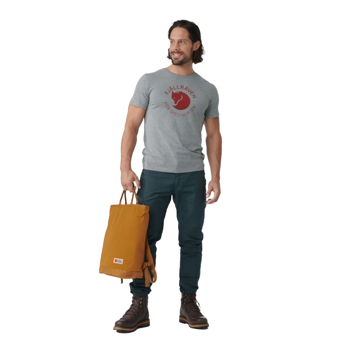 Fjällräven Men's Fox Tee Shirt Grey Melange / Small-Grey Melange / Medium-Grey Melange / Large-Grey Melange / X-Large-Indigo Blue / Small #- 53 Degrees North 
