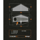Vango F10 Helium UL 1 Trekking Tent Alpine Green #- 53 Degrees North 
