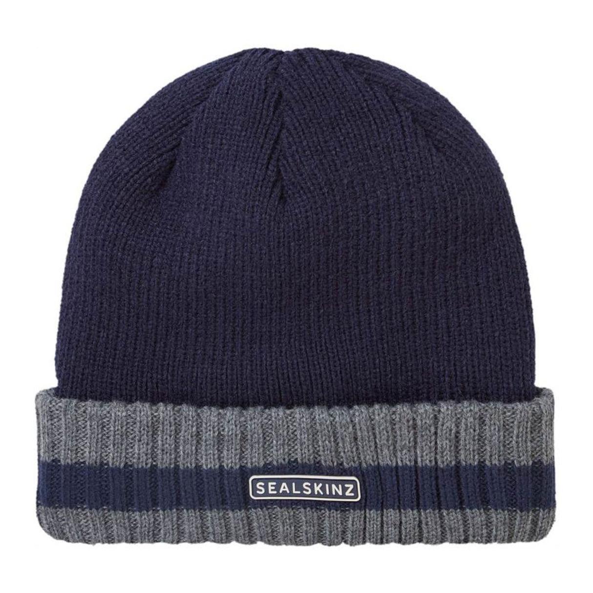 Sealskinz Holkham Waterproof Cold Weather Striped Roll Cuff Beanie Olive/Beige/Orange / Small/Medium-Olive/Beige/Orange / Large/X-Large-Navy/Beige/Blue / Small/Medium-Navy/Beige/Blue / Large/X-Large-Brown/Cream/Pink / Small/Medium #- 53 Degrees North 