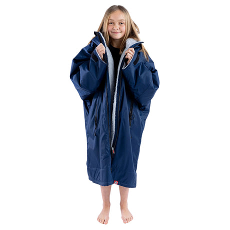 Dryrobe Kids' Advance Long Sleeve Changing Robe Navy/Grey / X-Small-Navy/Grey / Small-Black/Pink / Small #- 53 Degrees North 