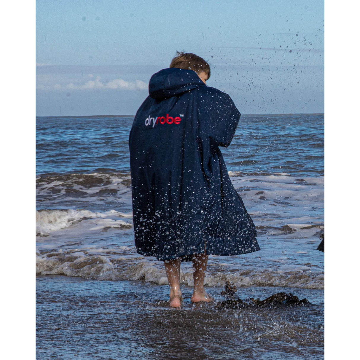 Dryrobe Kids' Advance Long Sleeve Changing Robe Navy/Grey / X-Small-Navy/Grey / Small-Black/Pink / Small #- 53 Degrees North 