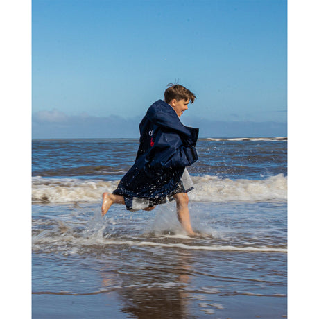 Dryrobe Kids' Advance Long Sleeve Changing Robe Navy/Grey / X-Small-Navy/Grey / Small-Black/Pink / Small #- 53 Degrees North 