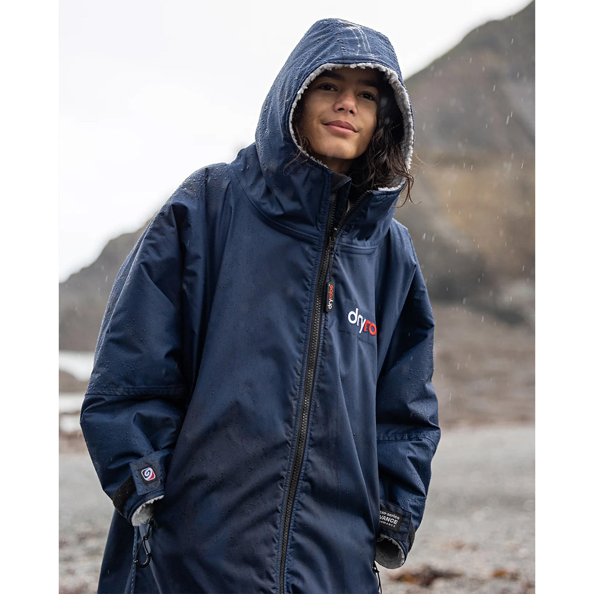 Dryrobe Kids' Advance Long Sleeve Changing Robe Navy/Grey / X-Small-Navy/Grey / Small-Black/Pink / Small #- 53 Degrees North 