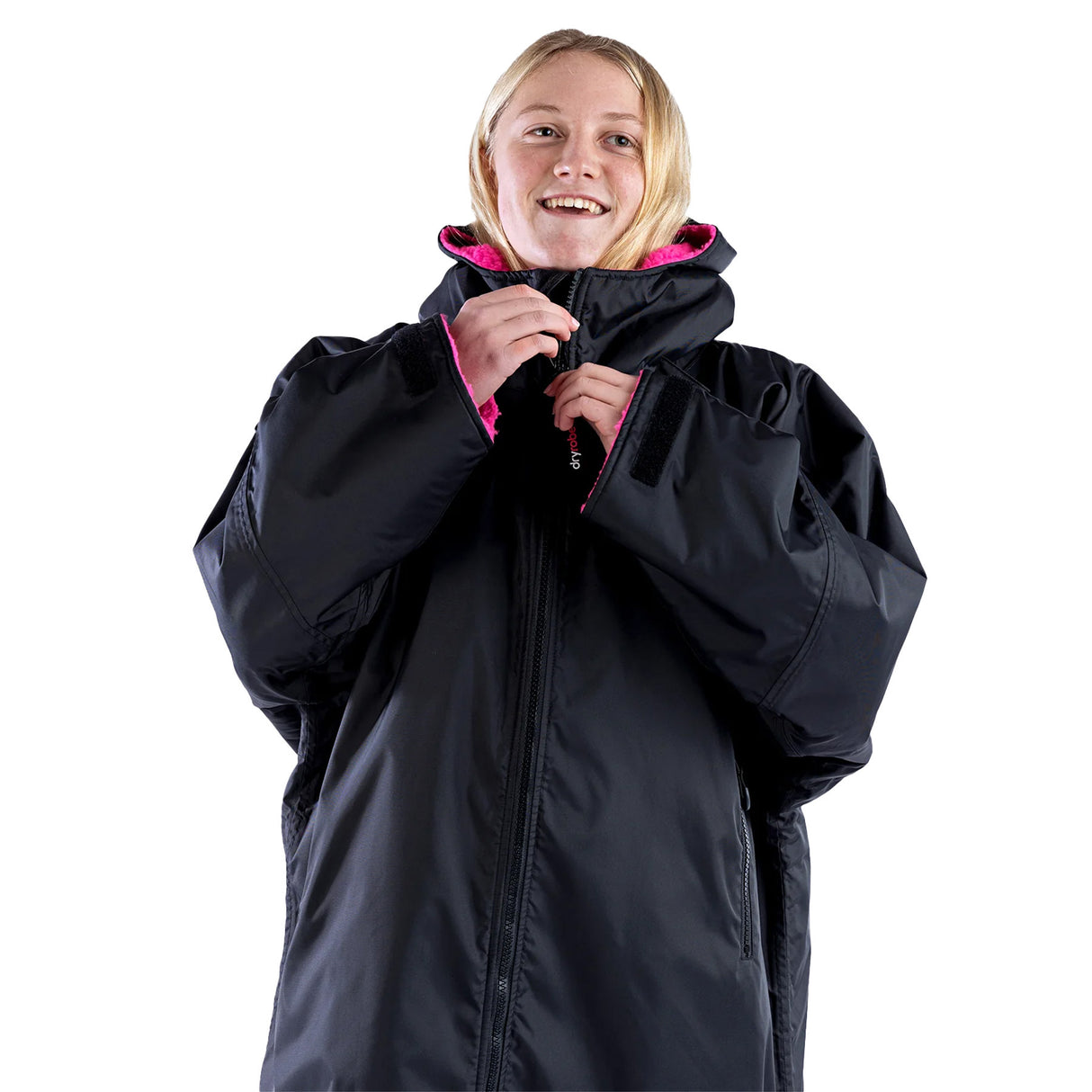 Dryrobe Kids' Advance Long Sleeve Changing Robe Navy/Grey / X-Small-Navy/Grey / Small-Black/Pink / Small #- 53 Degrees North 