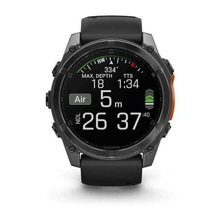 Garmin Fenix 8 51mm Smartwatch Slate Grey/Black-Carbon Grey/Black #- 53 Degrees North 
