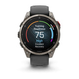 Garmin Fenix 8 Pro 47mm Multisport AMOLED Smartwatch Carbon DLC Titanium with Black/Grey Band-Titanium with Graphite/Black Band #- 53 Degrees North 