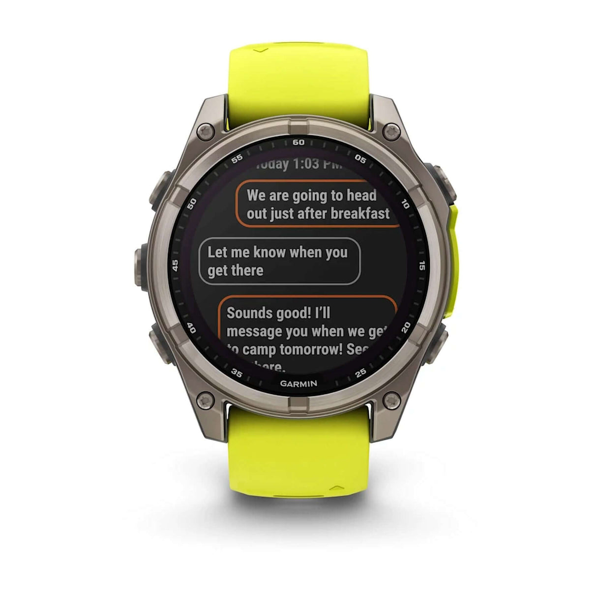 Garmin Fenix 8 47mm Solar Sapphire Smartwatch Amp Yellow #- 53 Degrees North 