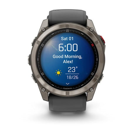 Garmin Fenix 8 Pro 51mm AMOLED Multisport GPS Smartwatch Carbon DLC Titanium w/ Black/Grey Band-Titanium with Graphite/Black Band #- 53 Degrees North 