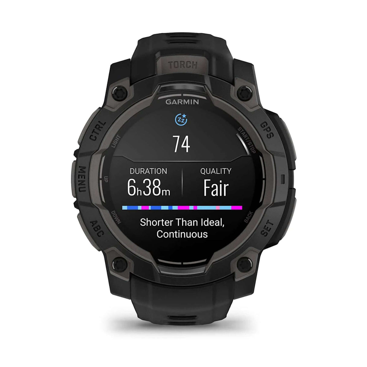 Garmin Instinct 3 - 45mm AMOLED Smartwatch Black-Neo Tropic #- 53 Degrees North 