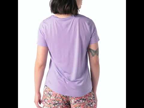 Smartwool Women's Active Ultralite V-Neck Short Sleeve T-shirt #color_ultra-violet