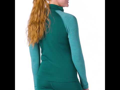 Smartwool Women's Classic Thermal Merino 1/4 Zip Base Layer Top #color_emerald-green
