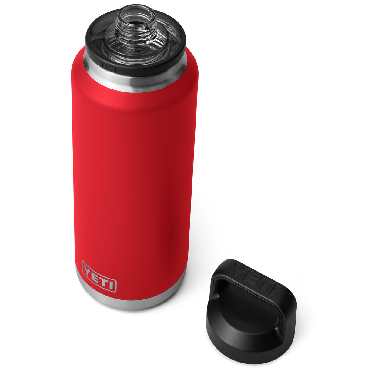 YETI Rambler 46 oz (1.4 L) Bottle with Chug Cap Black Forest Green-Tropical Pink-Rescue Red-Navy #- 53 Degrees North 