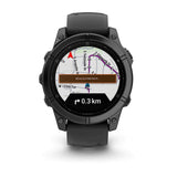 Garmin Fenix E 47mm Multisport GPS Smartwatch Stainless Steel/Black #- 53 Degrees North 