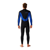 Rip Curl Men's Trad 5/4 Back Zip Wetsuit Blue back - 53 Degrees North