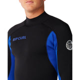 Rip Curl Men's Trad 5/4 Back Zip Wetsuit chest detail - 53 Degrees North