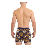 SAXX Men's Vibe Xtra Boxer Briefs Gold Chain/Maritime on model, back - 53 Degrees North