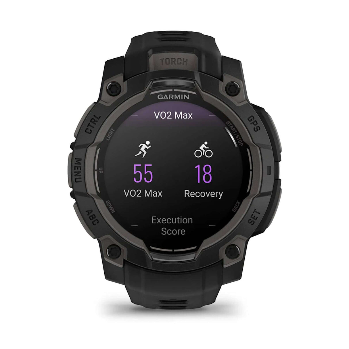 Garmin Instinct 3 - 45mm AMOLED Smartwatch Black-Neo Tropic #- 53 Degrees North 