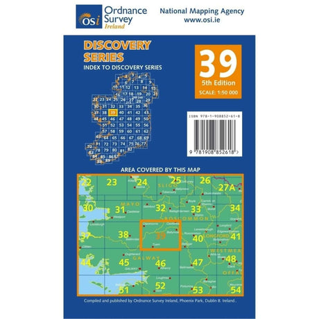 Ordnance Survey Discovery Series 39 - Galway, Mayo, Roscommon Default Title #- 53 Degrees North 