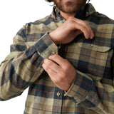 Fjällräven Men's Singi Heavy Flannel Shirt Dark Sand/Dark Navy / Small-Dark Sand/Dark Navy / Medium-Dark Sand/Dark Navy / Large-Dark Sand/Dark Navy / X-Large #- 53 Degrees North 