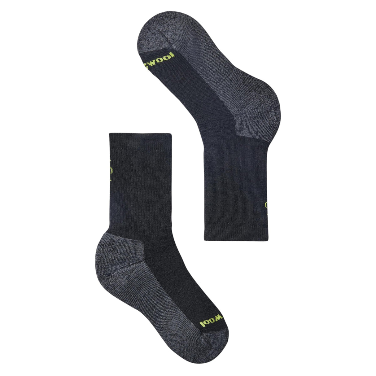 Smartwool Kids' Hike Full Cushion Crew Socks Black / Medium (UK 11-13.5)-Black / Large (UK 1-4.5) #- 53 Degrees North 