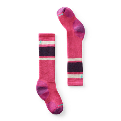 Smartwool Kids' Wintersport Full Cushion Stripe Over The Calf Socks Deep Navy / Medium (UK 11-13.5)-Deep Navy / Large (UK 1-4.5)-Power Pink / Medium (UK 11-13.5)-Power Pink / Large (UK 1-4.5) #- 53 Degrees North 