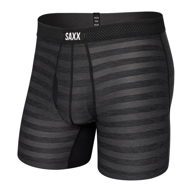 SAXX Men's Droptemp Cooling Mesh Boxer Briefs Black Heather / Small-Black Heather / Medium-Black Heather / Large-Black Heather / X-Large-Dark Denim Heather / Small #- 53 Degrees North 