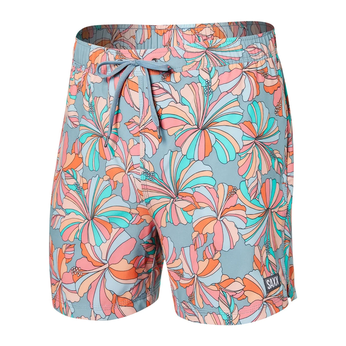 SAXX Men's Oh Buoy 2n1 Volley Swim Shorts Black / Small-Black / Medium-Black / Large-Black / X-Large-H2O Stripe/Blue / Small #- 53 Degrees North 