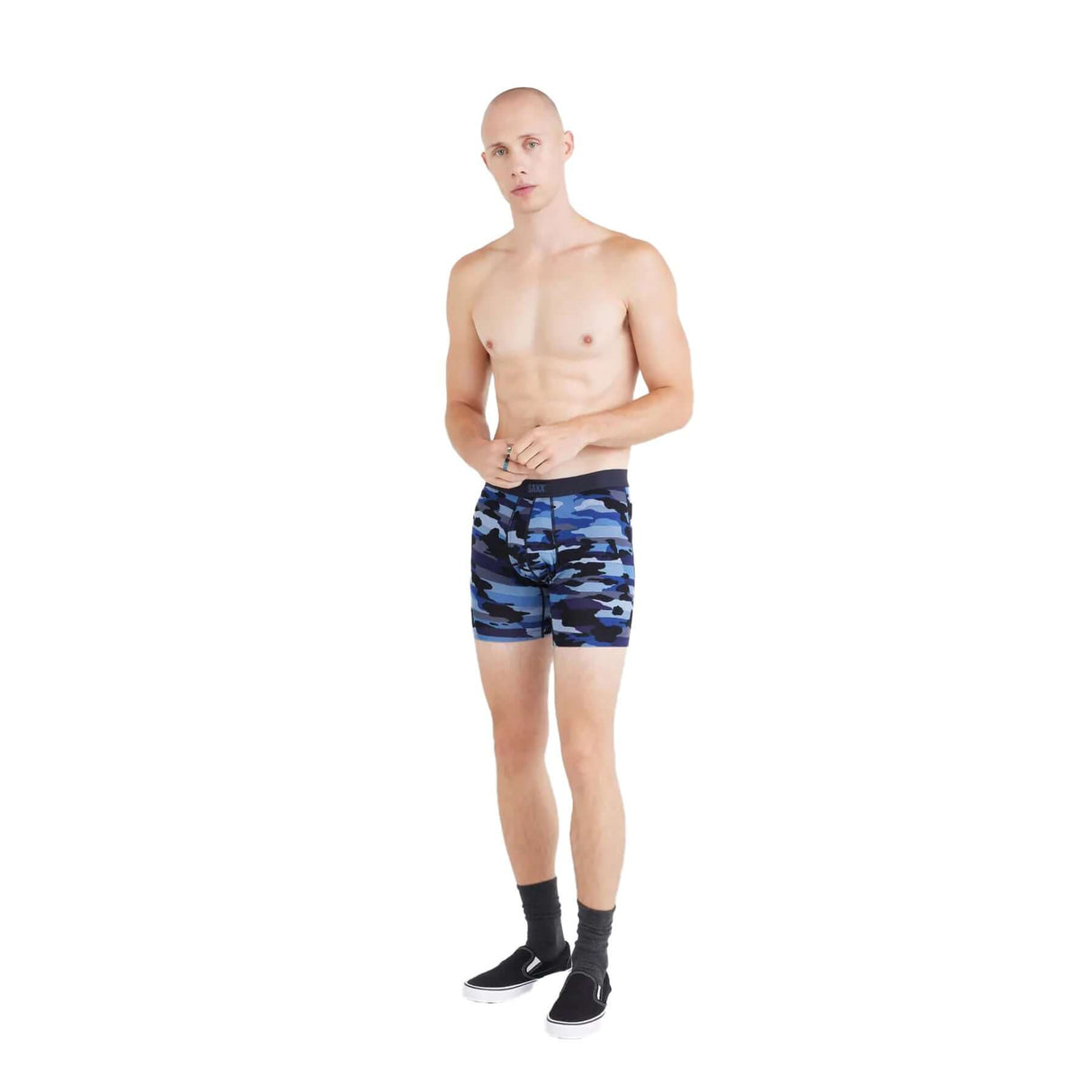 SAXX Men's Vibe Xtra Boxer Briefs Iceberg Stripe/Blue / Small-Iceberg Stripe/Blue / Medium-Iceberg Stripe/Blue / Large-Iceberg Stripe/Blue / X-Large-Cloudbank Camo/Navy / Small #- 53 Degrees North 