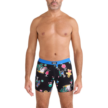 SAXX Men's Vibe Xtra Boxer Briefs Iceberg Stripe/Blue / Small-Iceberg Stripe/Blue / Medium-Iceberg Stripe/Blue / Large-Iceberg Stripe/Blue / X-Large-Cloudbank Camo/Navy / Small #- 53 Degrees North 